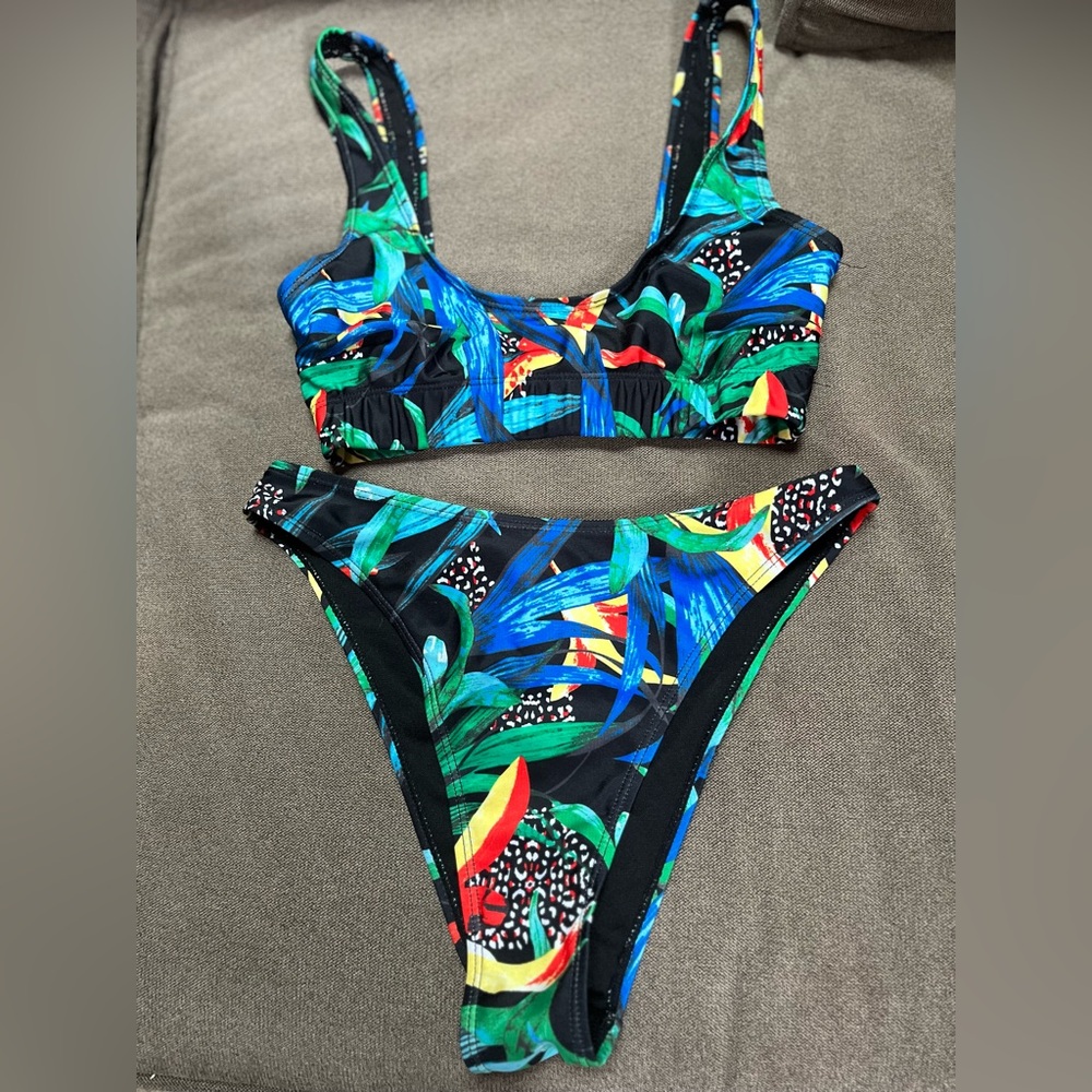 Nasty Gal Multicolor Bikini Set -Tropical